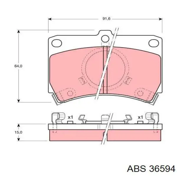 Гальмівні колодки ABS 36594 ціна, від 18.50 USD