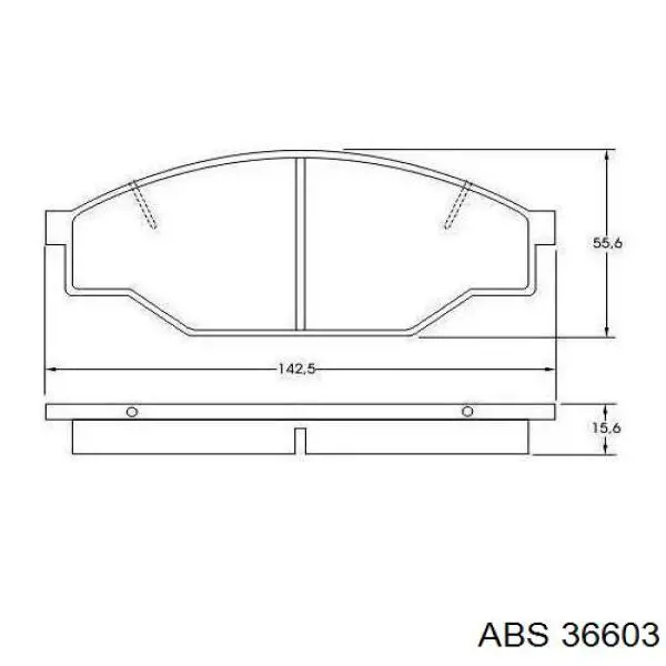 Колодки гальмівні передні, дискові 36603 ABS