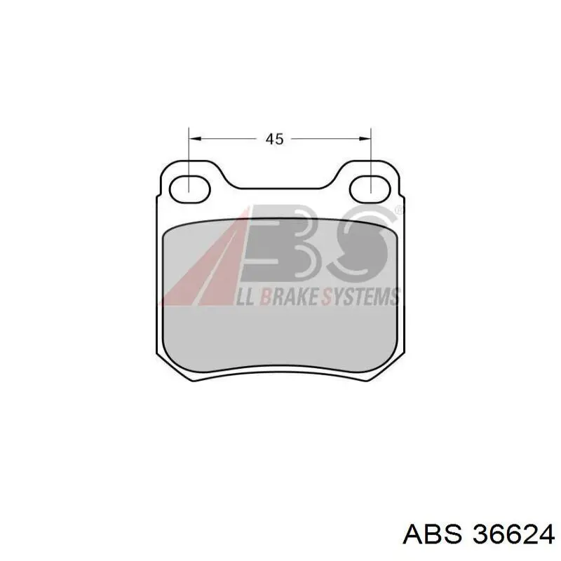 Задні гальмівні колодки ABS 36624 ціна, від 11.57 USD