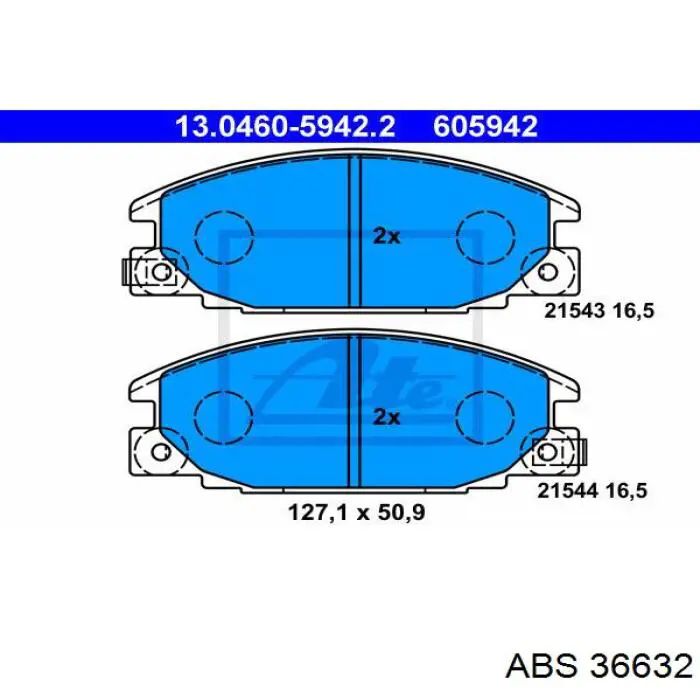 Гальмівні колодки ABS 36632 ціна, від 16.12 USD