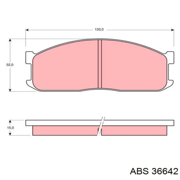 Купити 36642 ABS Колодки гальмівні передні, дискові
