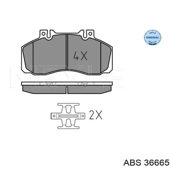 Задні гальмівні колодки ABS 36665 ціна, від 32.75 USD