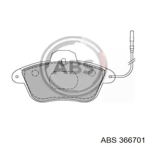 Гальмівні колодки ABS 366701 ціна, від 24.97 USD