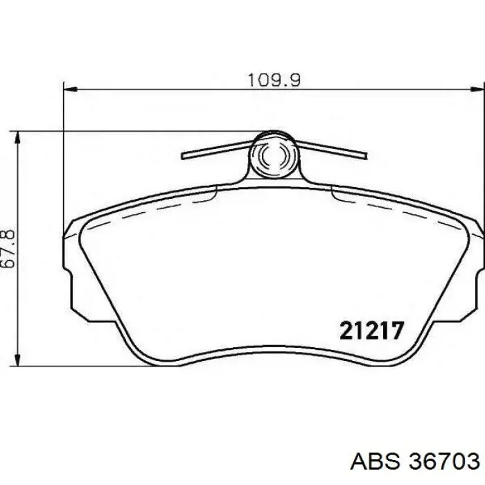 Гальмівні колодки ABS 36703 ціна, від 15.37 USD
