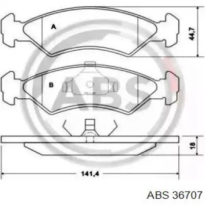 Гальмівні колодки ABS 36707 ціна, від 15.09 USD