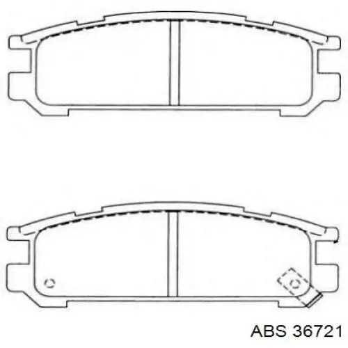 Задні гальмівні колодки 36721 ABS