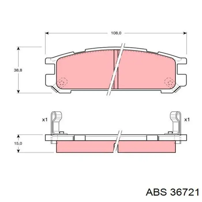 Купити 36721 ABS Задні колодки