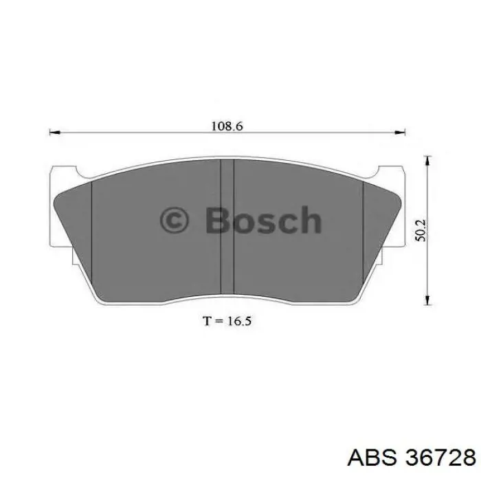 Купити 36728 ABS Колодки гальмівні передні, дискові