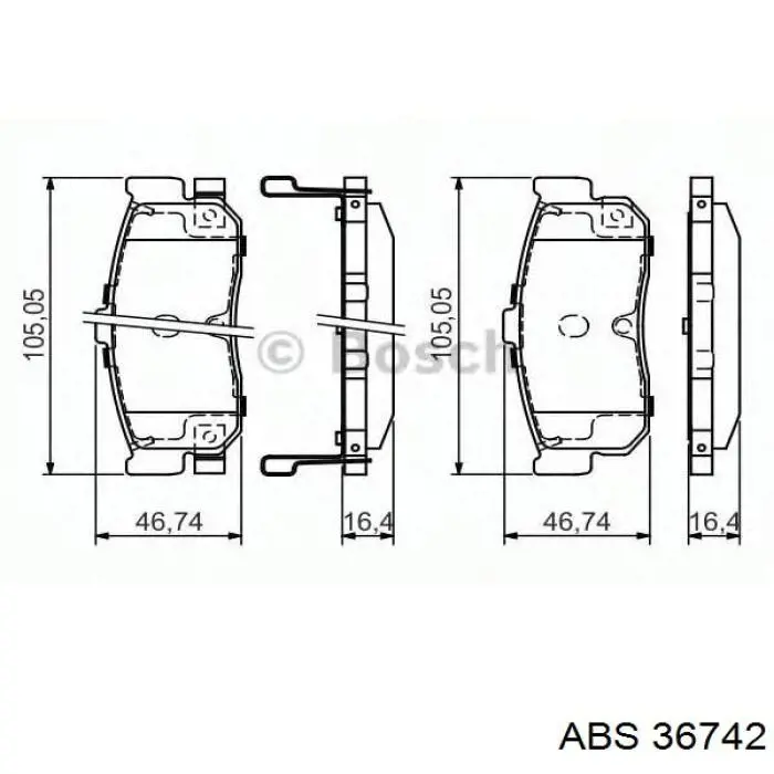 Купити 36742 ABS Задні колодки