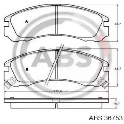 Колодки гальмівні передні, дискові 36753 ABS