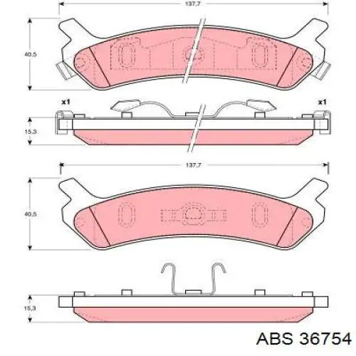 Задні гальмівні колодки 58215341SO Hyundai/Kia