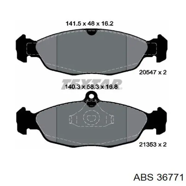 Гальмівні колодки ABS 36771 ціна, від 12.23 USD