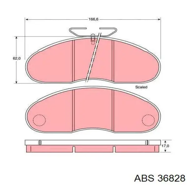 Купити 36828 ABS Колодки гальмівні передні, дискові