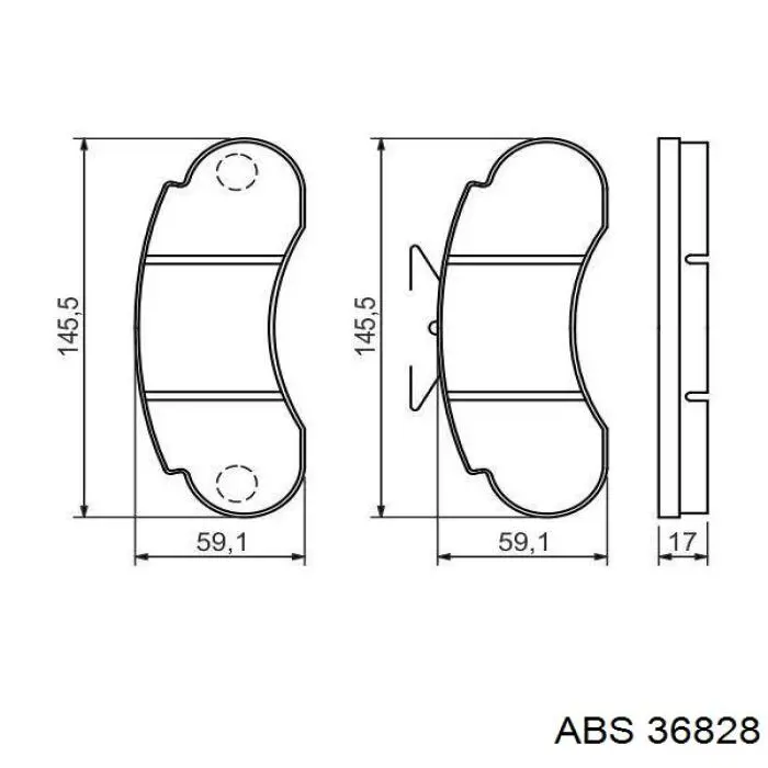 36828 ABS Передні гальмівні колодки