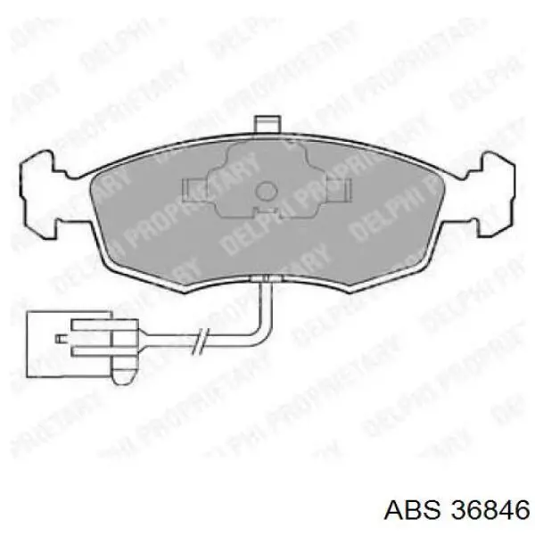 Гальмівні колодки ABS 36846 ціна, від 16.71 USD