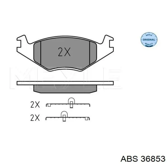 Колодки гальмівні передні, дискові 36853 ABS