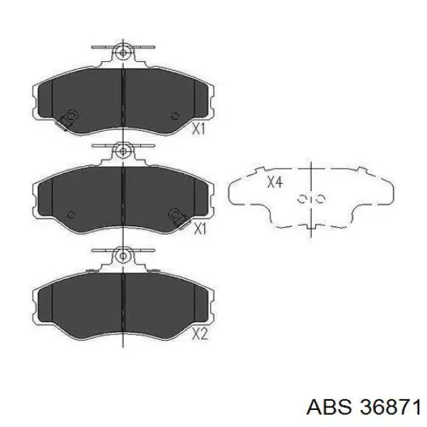 Колодки гальмівні передні, дискові 36871 ABS