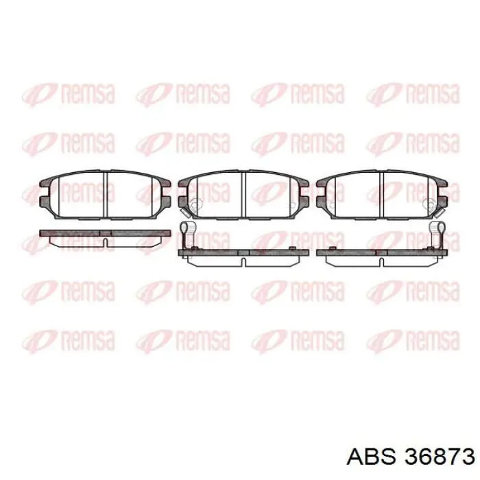36873 ABS Колодки гальмівні задні, дискові