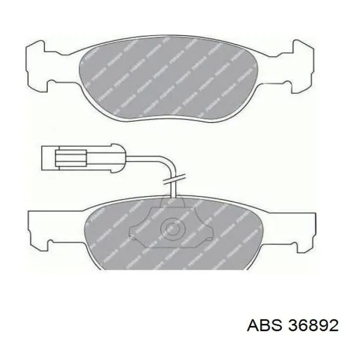 Купити 36892 ABS Колодки гальмівні передні, дискові