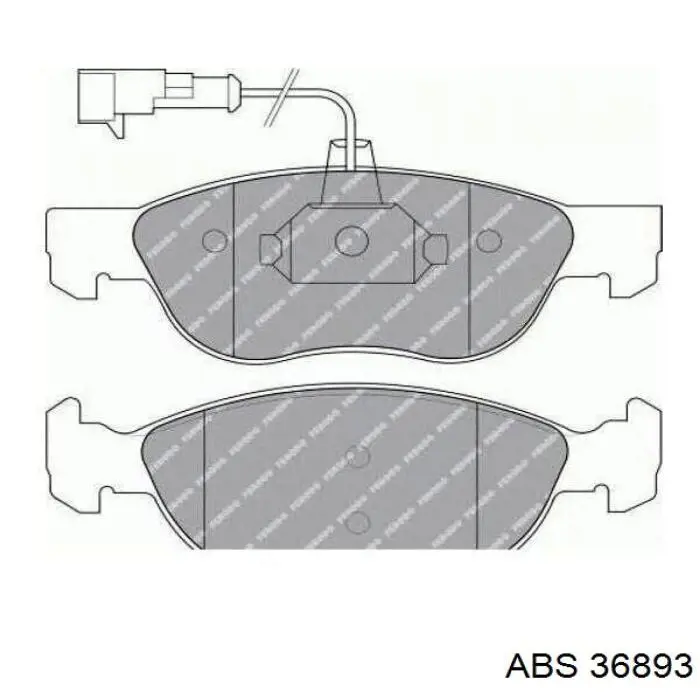 Гальмівні колодки ABS 36893 ціна, від 20.13 USD
