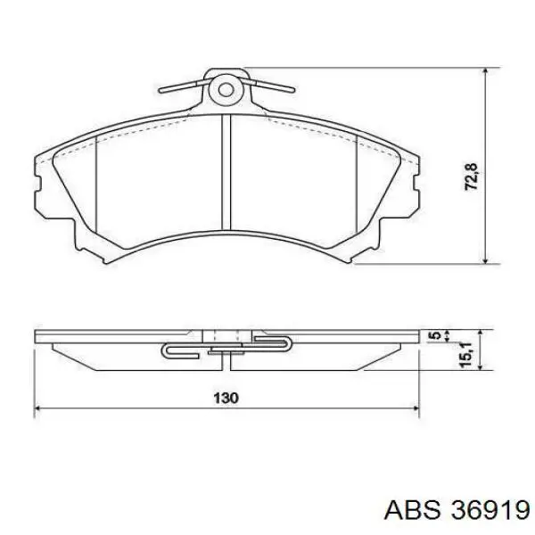 Гальмівні колодки ABS 36919 ціна, від 17.99 USD