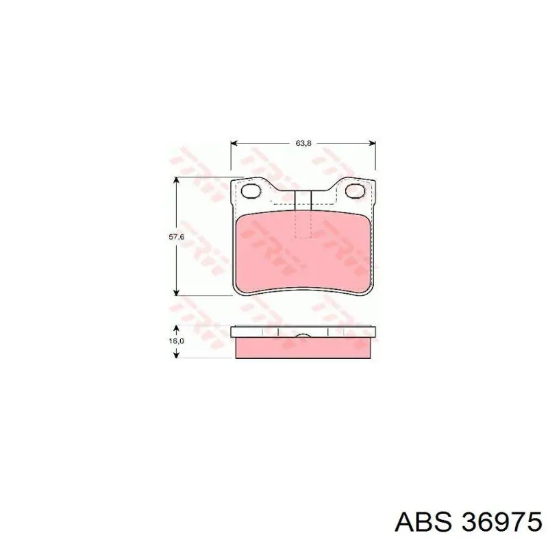 Задні гальмівні колодки ABS 36975 ціна, від 14.03 USD