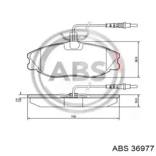 36977 ABS колодки гальмівні передні, дискові