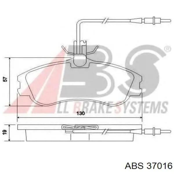 Гальмівні колодки ABS 37016 ціна, від 18.78 USD