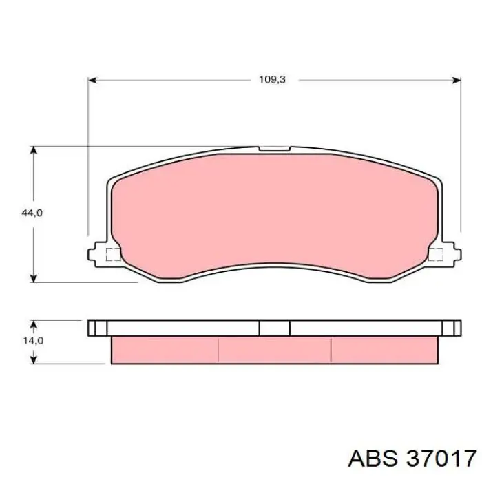 Гальмівні колодки ABS 37017 ціна, від 11.40 USD