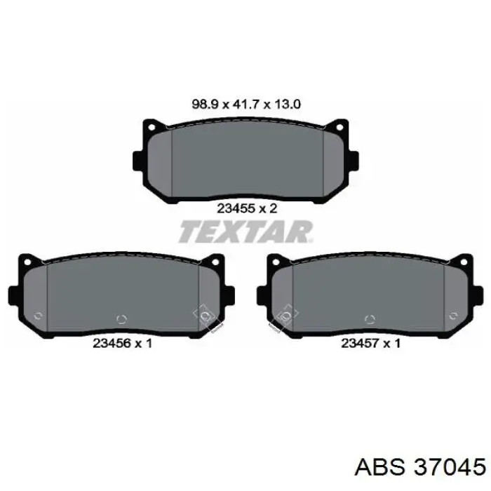 Задні гальмівні колодки ABS 37045 ціна, від 13.61 USD