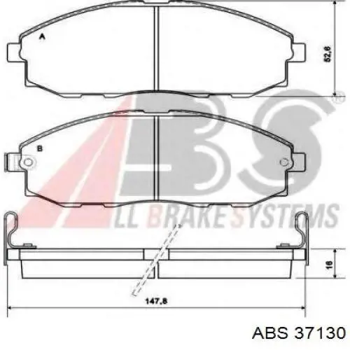 Гальмівні колодки ABS 37130 ціна, від 21.56 USD