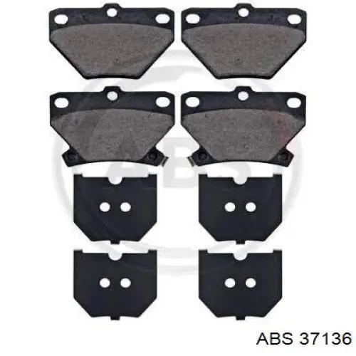 Задні гальмівні колодки ABS 37136 ціна, від 9.58 USD