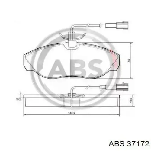 Гальмівні колодки ABS 37172 ціна, від 23.49 USD