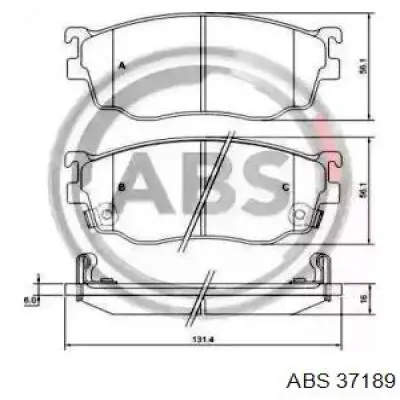 Гальмівні колодки ABS 37189 ціна, від 18.30 USD