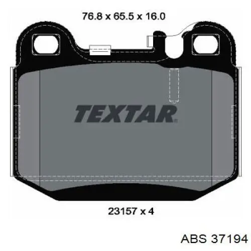 Задні гальмівні колодки ABS 37194 ціна, від 13.72 USD