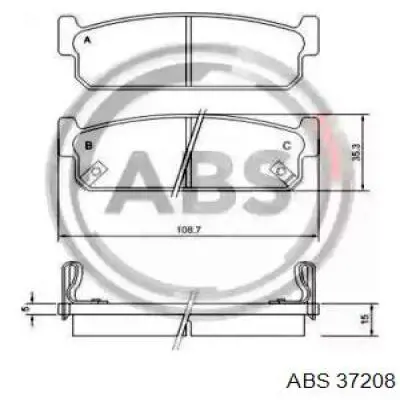 Купити 37208 ABS Задні колодки