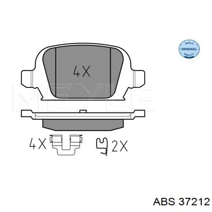 Задні гальмівні колодки ABS 37212 ціна, від 15.90 USD