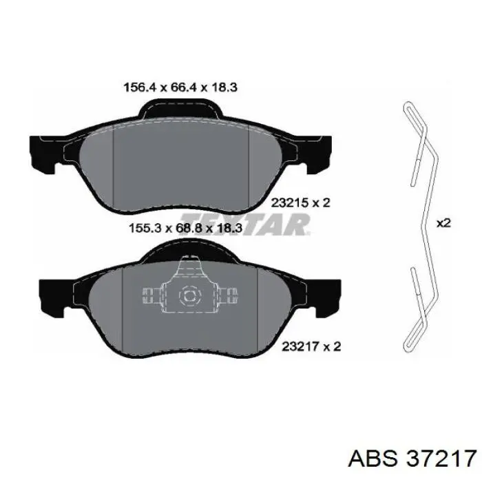 Гальмівні колодки ABS 37217 ціна, від 18.56 USD
