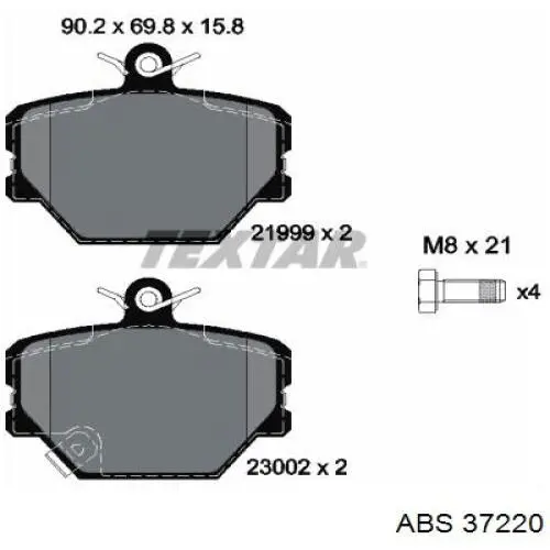 Гальмівні колодки ABS 37220 ціна, від 15.42 USD