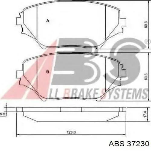 Гальмівні колодки ABS 37230 ціна, від 16.63 USD