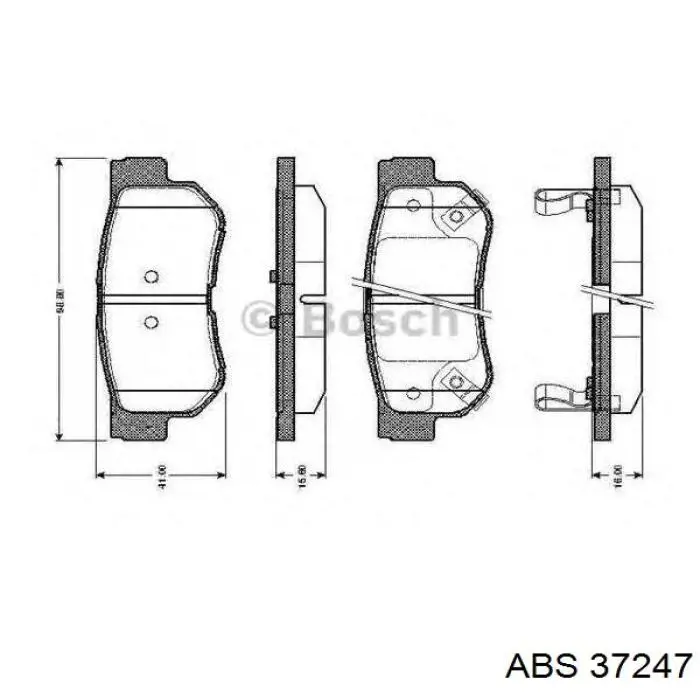 Купити 37247 ABS Задні колодки