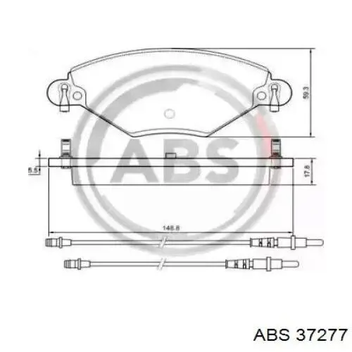 Гальмівні колодки ABS 37277 ціна, від 28.07 USD