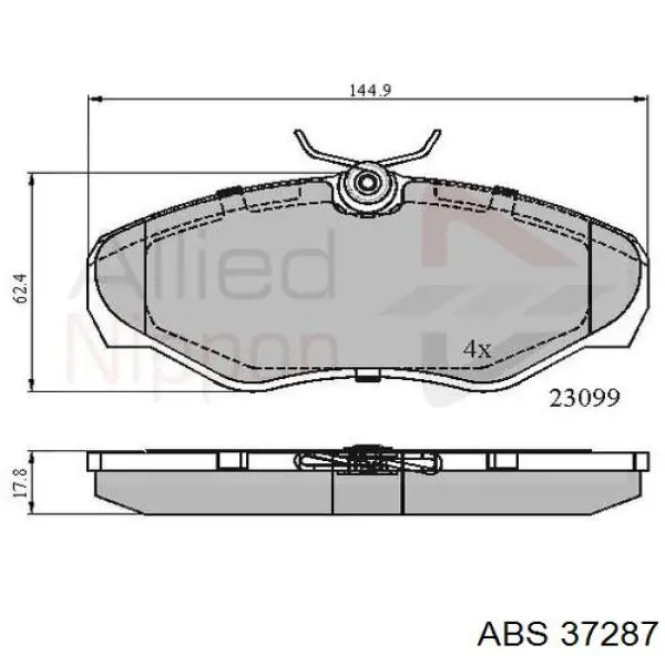 Тормозні колодки ABS 37287