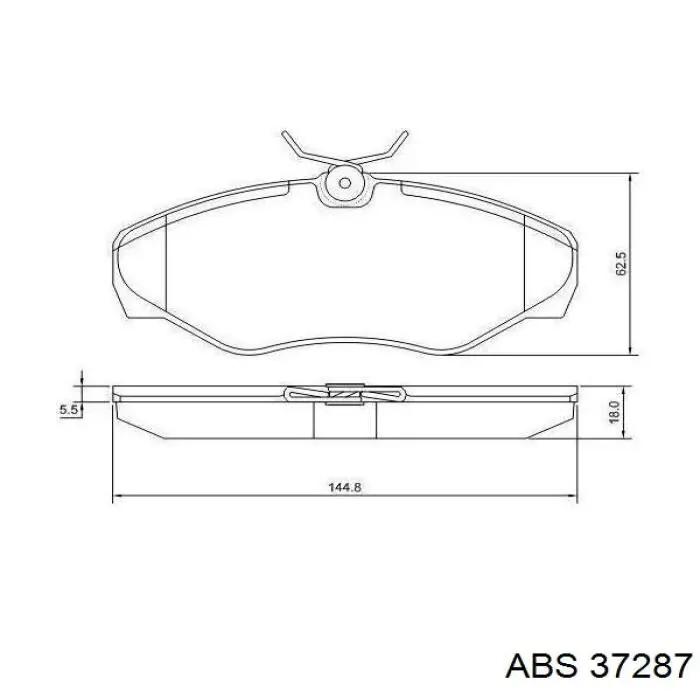 Купити 37287 ABS Колодки гальмівні передні, дискові