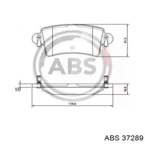 Задні дискові колодки ABS 37289