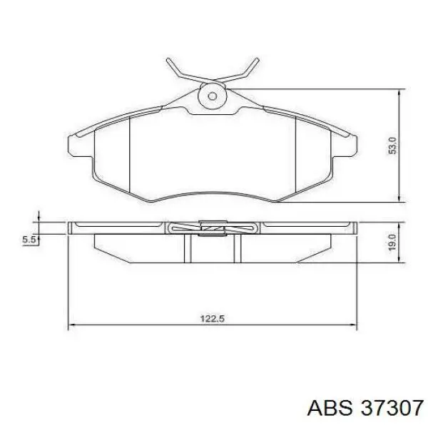 Гальмівні колодки ABS 37307 ціна, від 16.38 USD