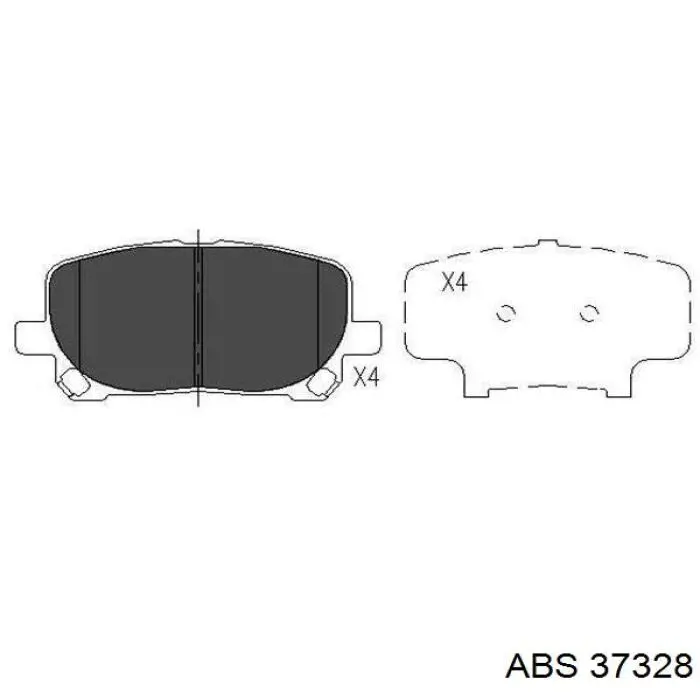 Колодки гальмівні передні, дискові 37328 ABS