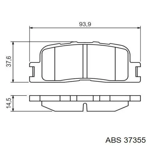 Купити 37355 ABS Задні колодки