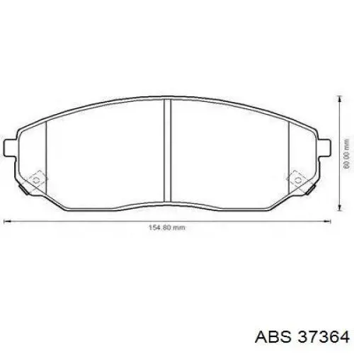 Купити 37364 ABS Колодки гальмівні передні, дискові