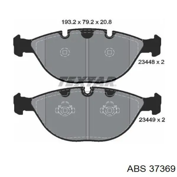 37369 ABS колодки гальмівні передні, дискові